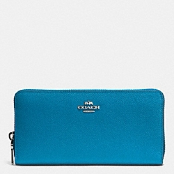 Coach L-Zip Cross Grain Leather Wallet - Picture 1 of 6